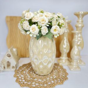 گلدان لاستر سرامیکی طرح موم عسلی